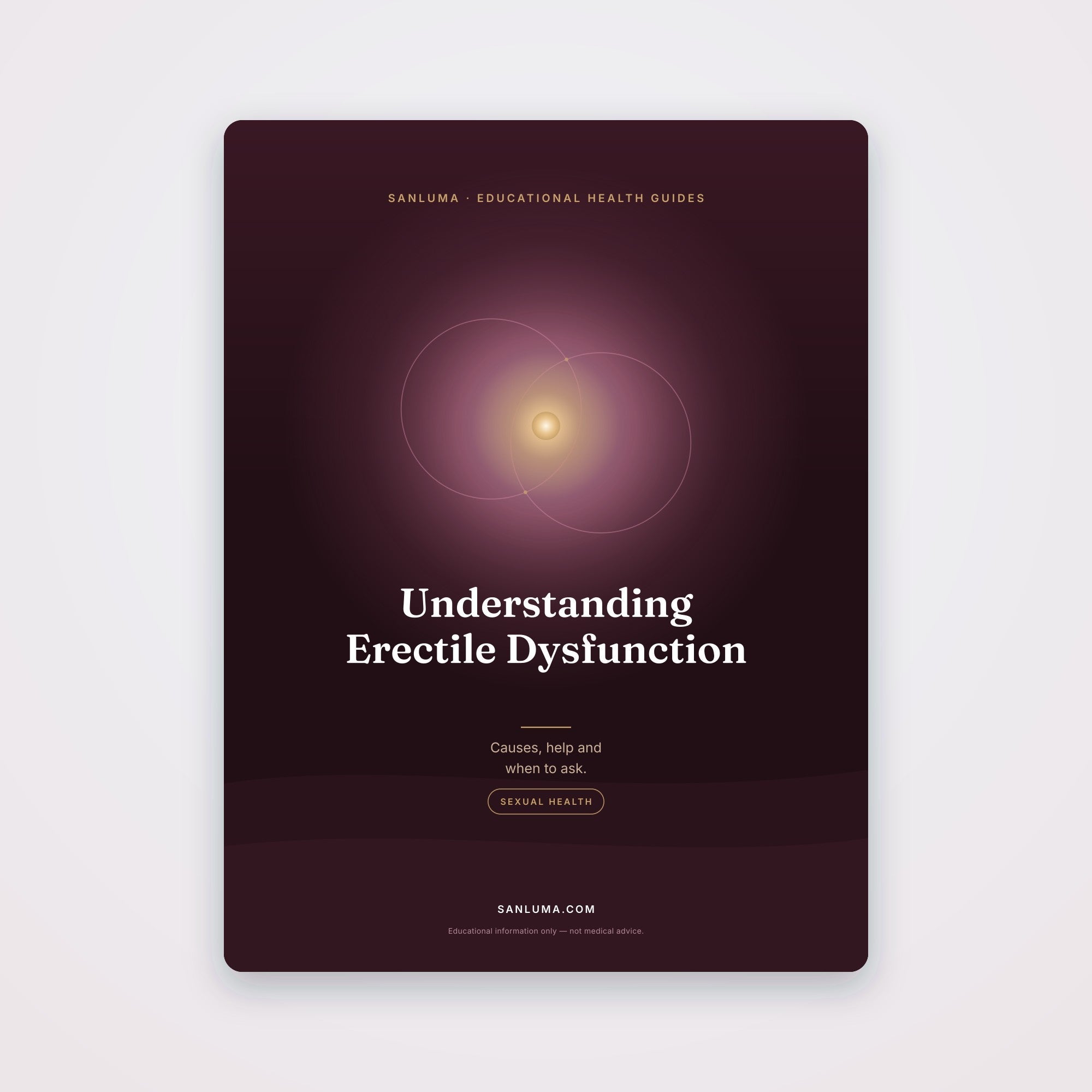 Understanding Erectile Dysfunction | SanLuma health guide cover