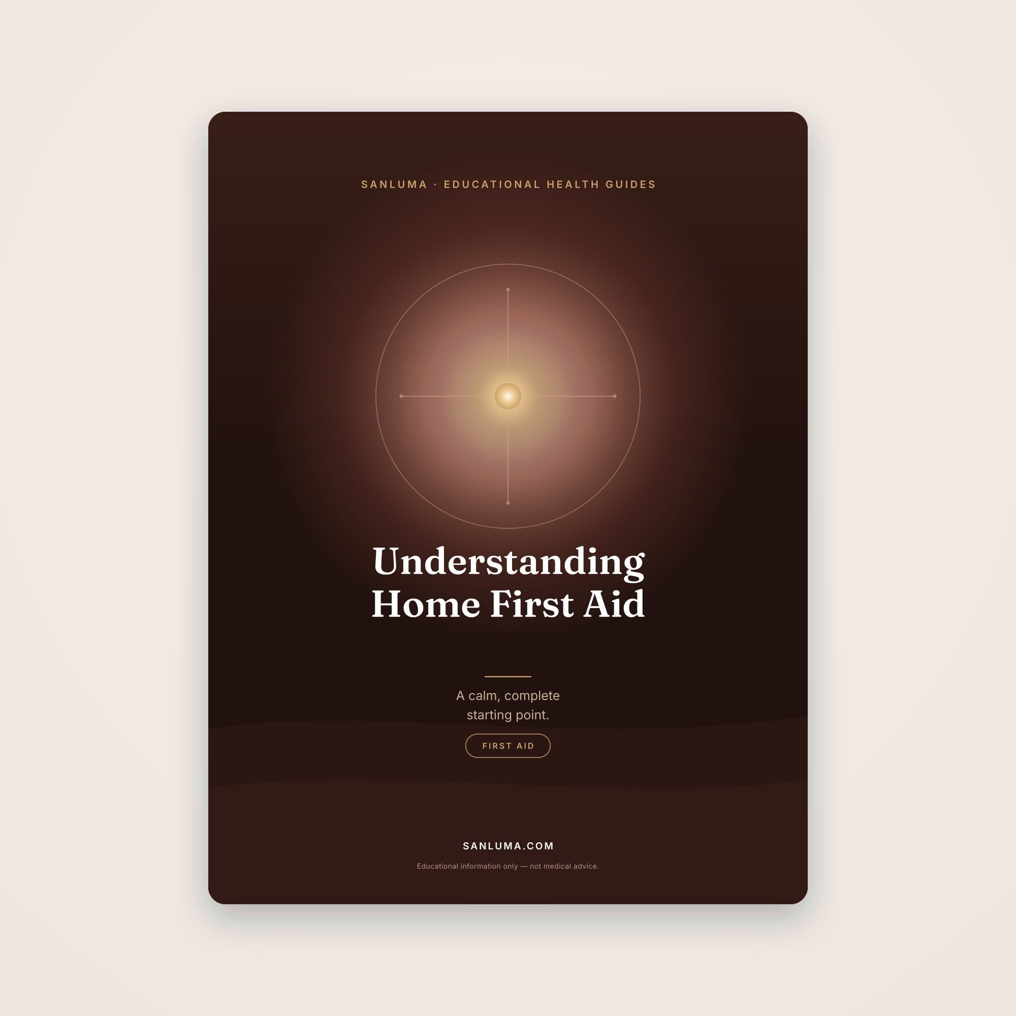 Understanding Home First Aid — A Complete Guide | SanLuma health guide cover