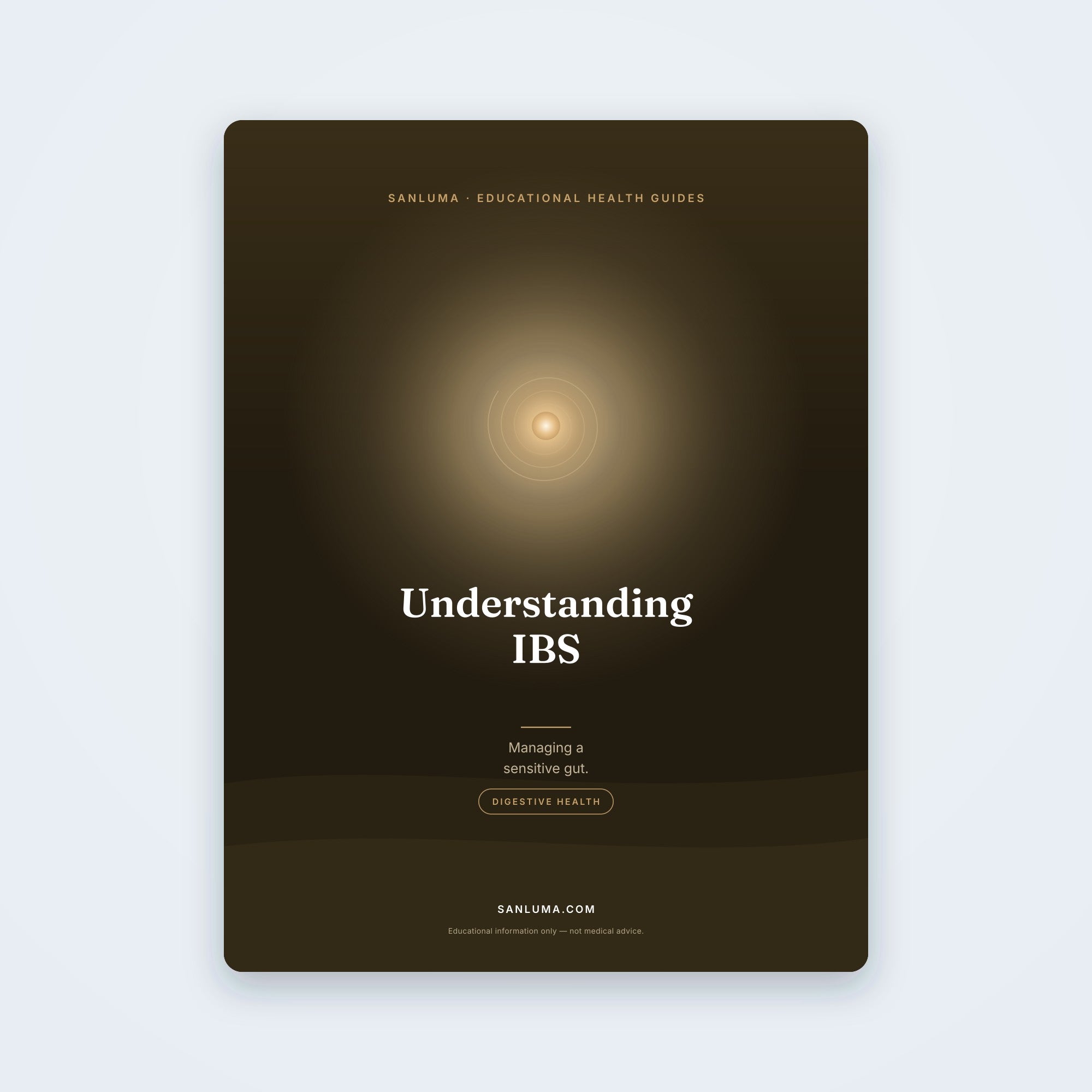 Understanding IBS — Managing a Sensitive Gut | SanLuma health guide cover