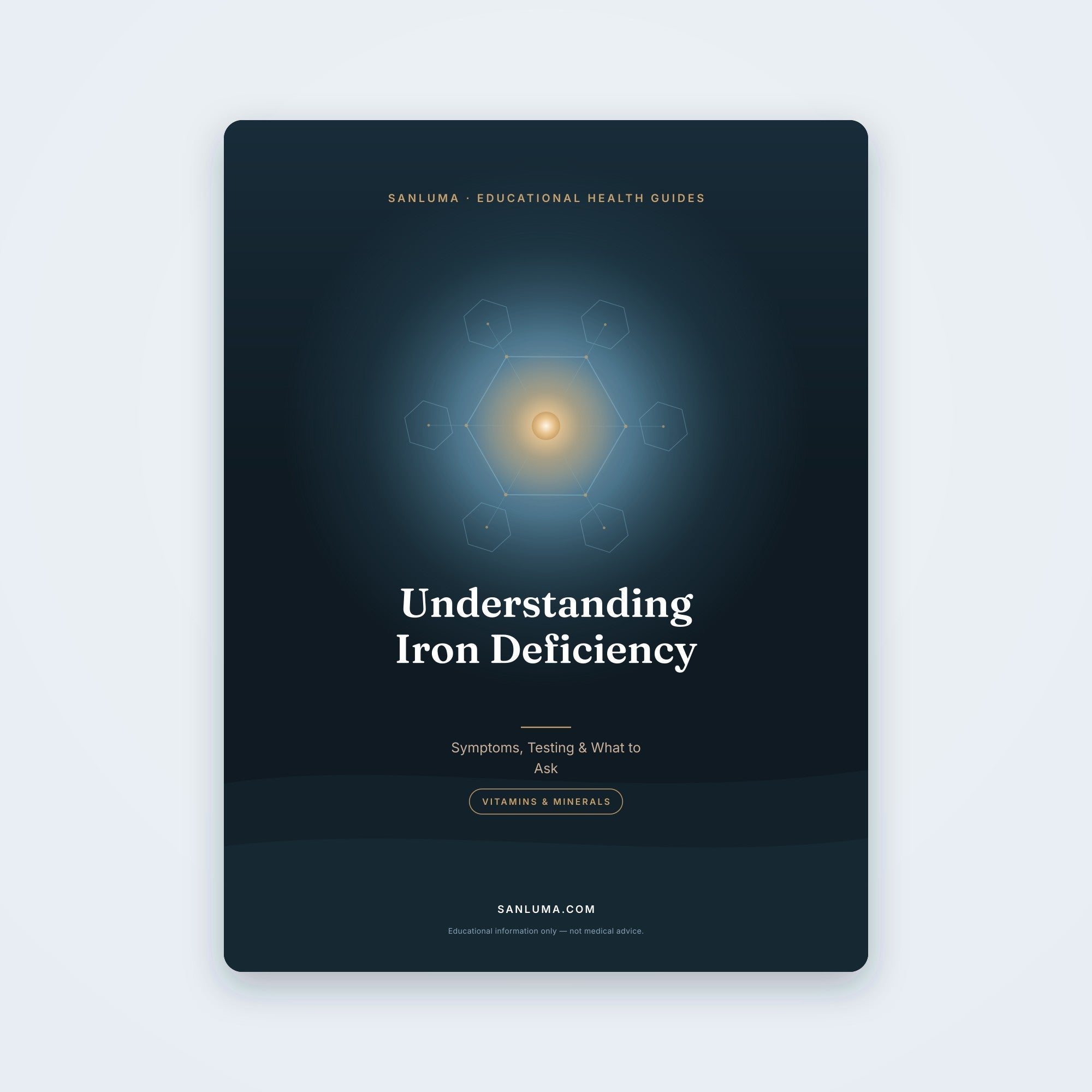 Understanding Iron Deficiency Anemia — Symptoms, Testing & What to Ask Your Doctor | SanLuma health guide cover