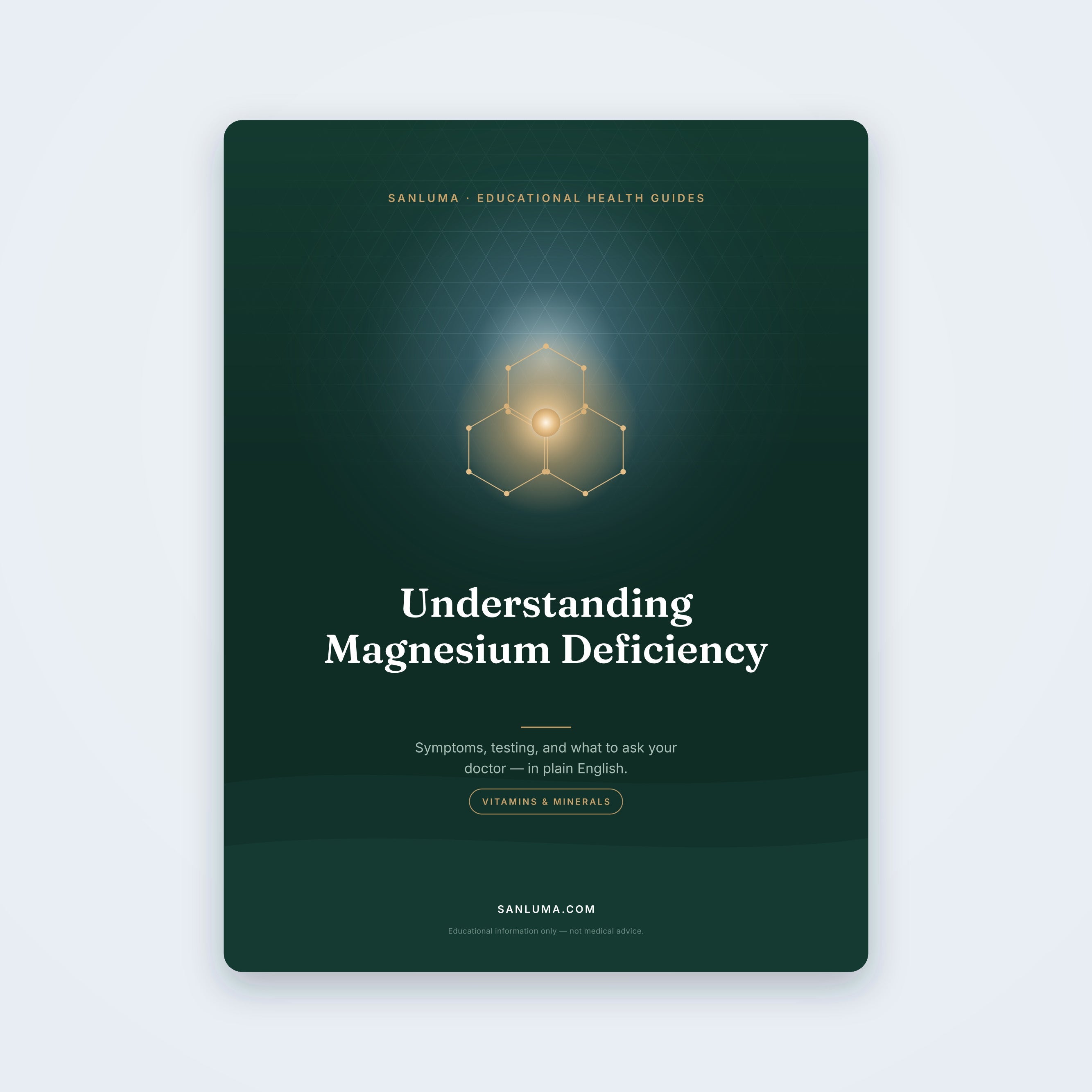 Understanding Magnesium Deficiency — educational PDF guide by SanLuma