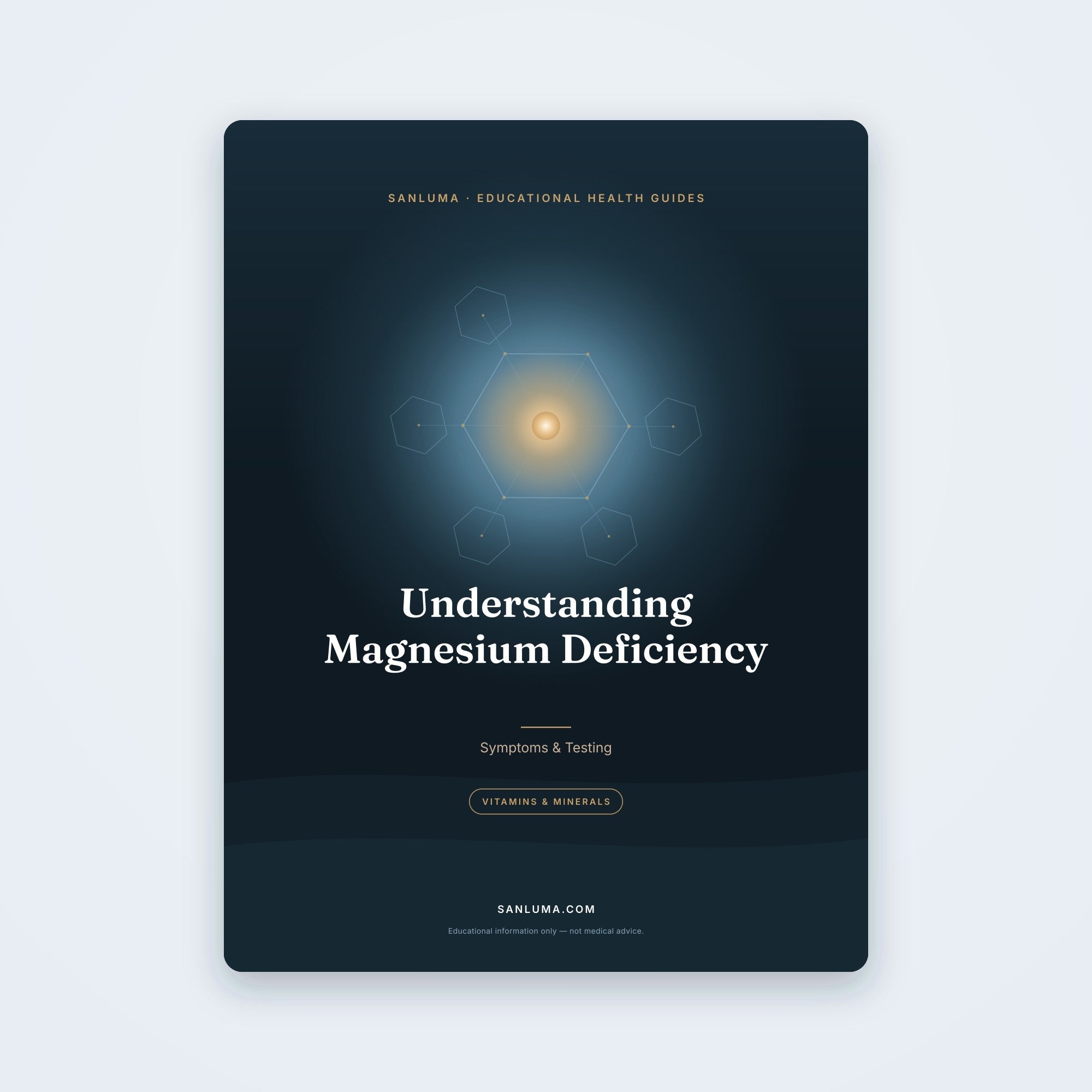 Understanding Magnesium Deficiency — Symptoms, Testing & What to Ask Your Doctor | SanLuma health guide cover