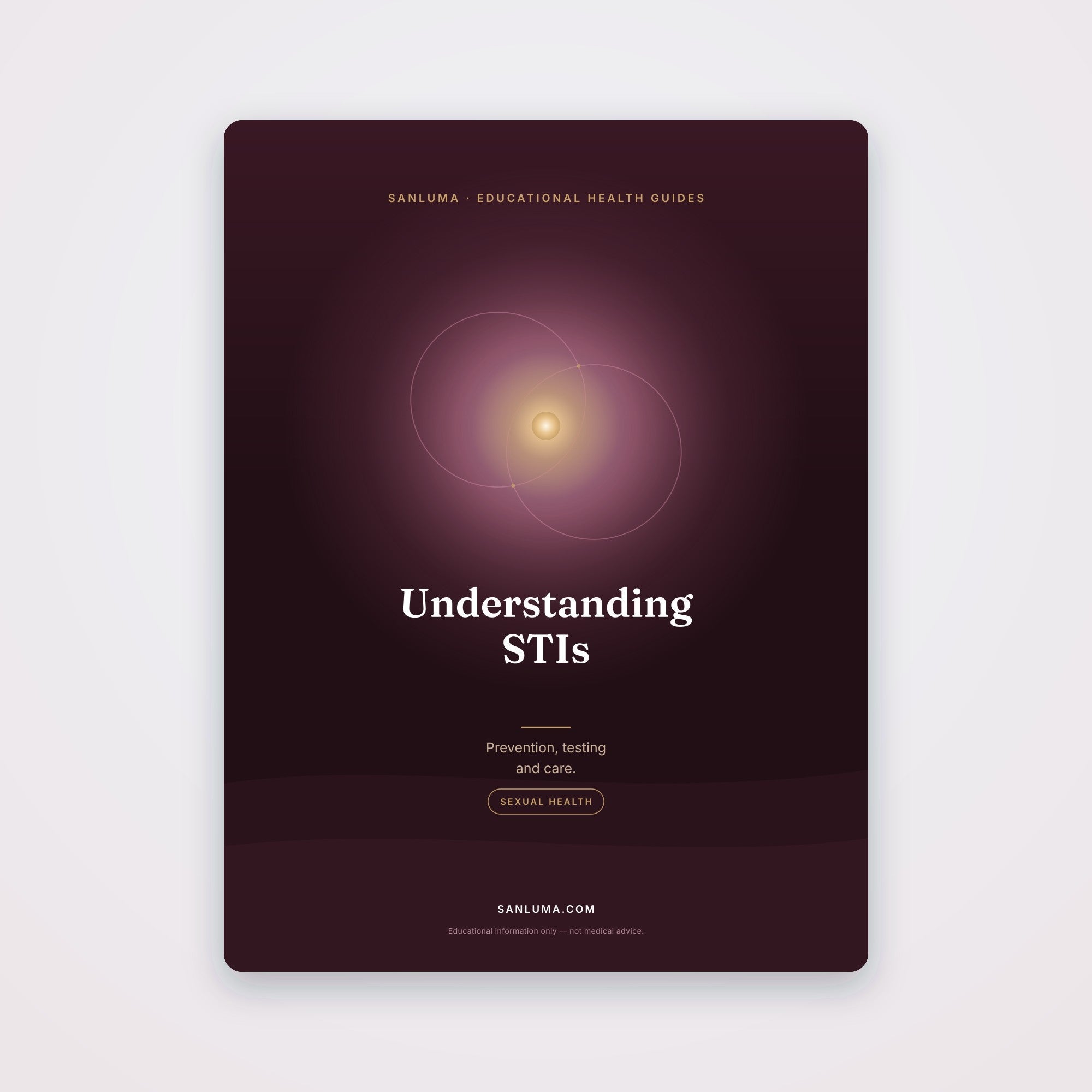 Understanding STIs — Prevention, Testing & Care | SanLuma health guide cover