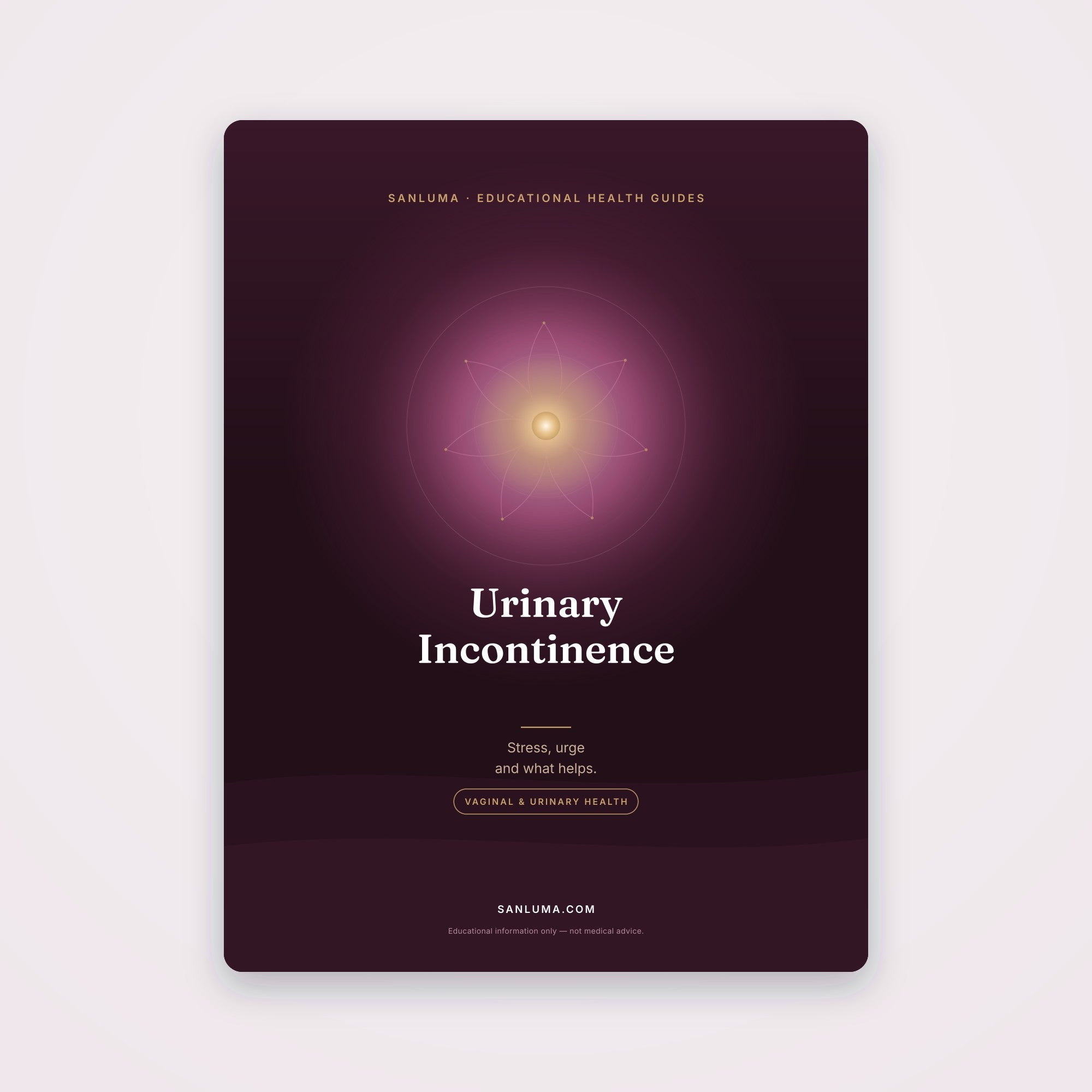 Urinary Incontinence — Stress & Urge | SanLuma health guide cover
