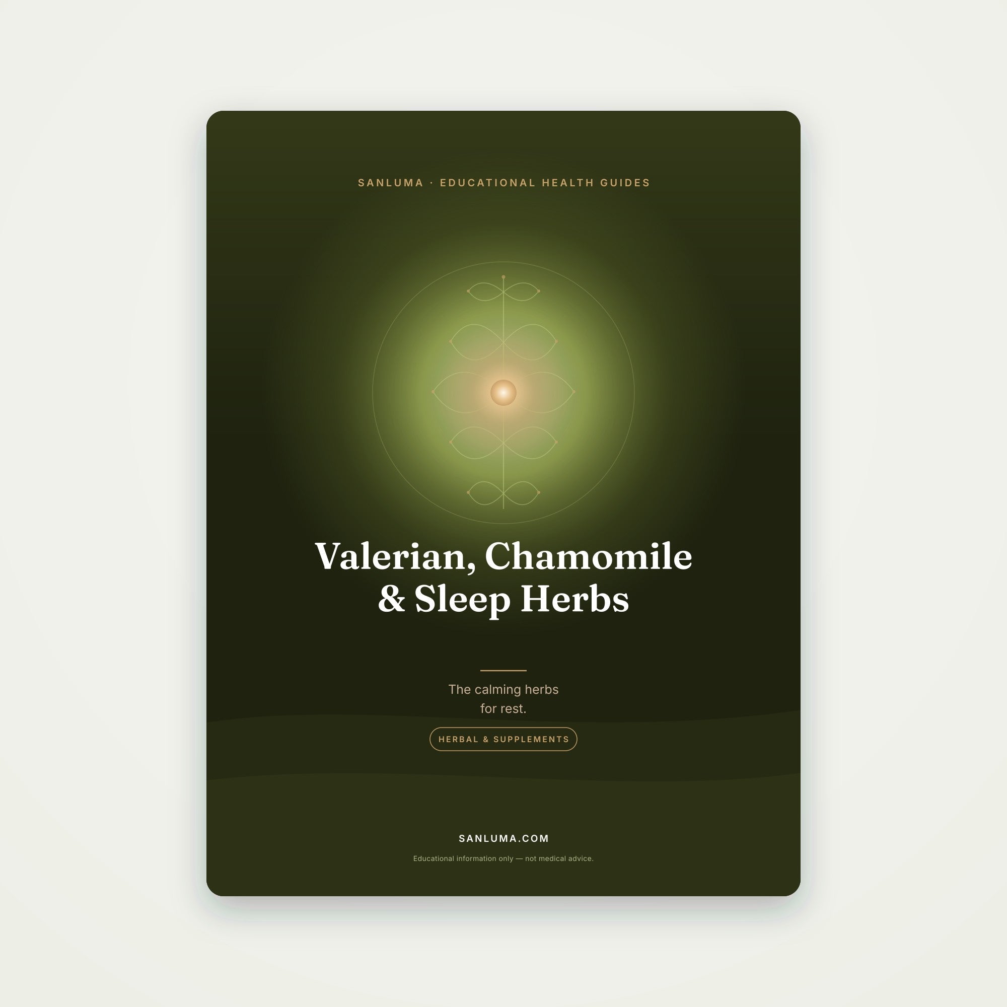 Valerian, Chamomile & Sleep Herbs | SanLuma health guide cover