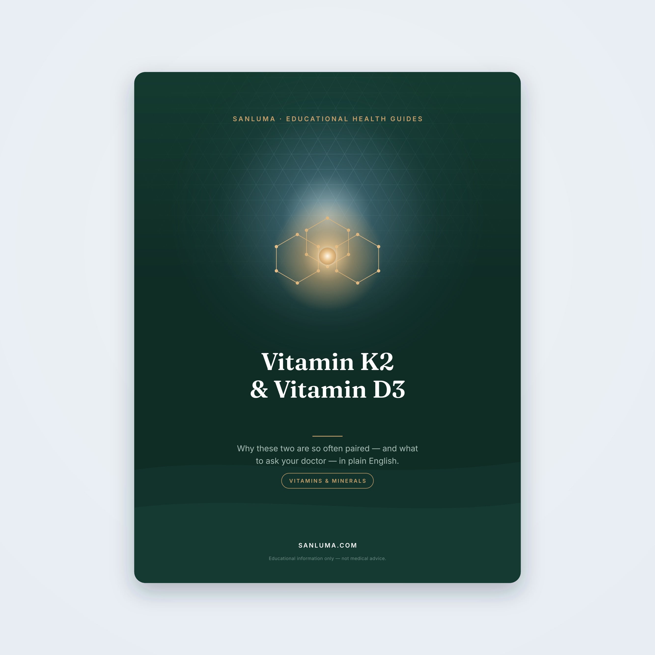 Vitamin K2 & Vitamin D3 — educational PDF guide by SanLuma