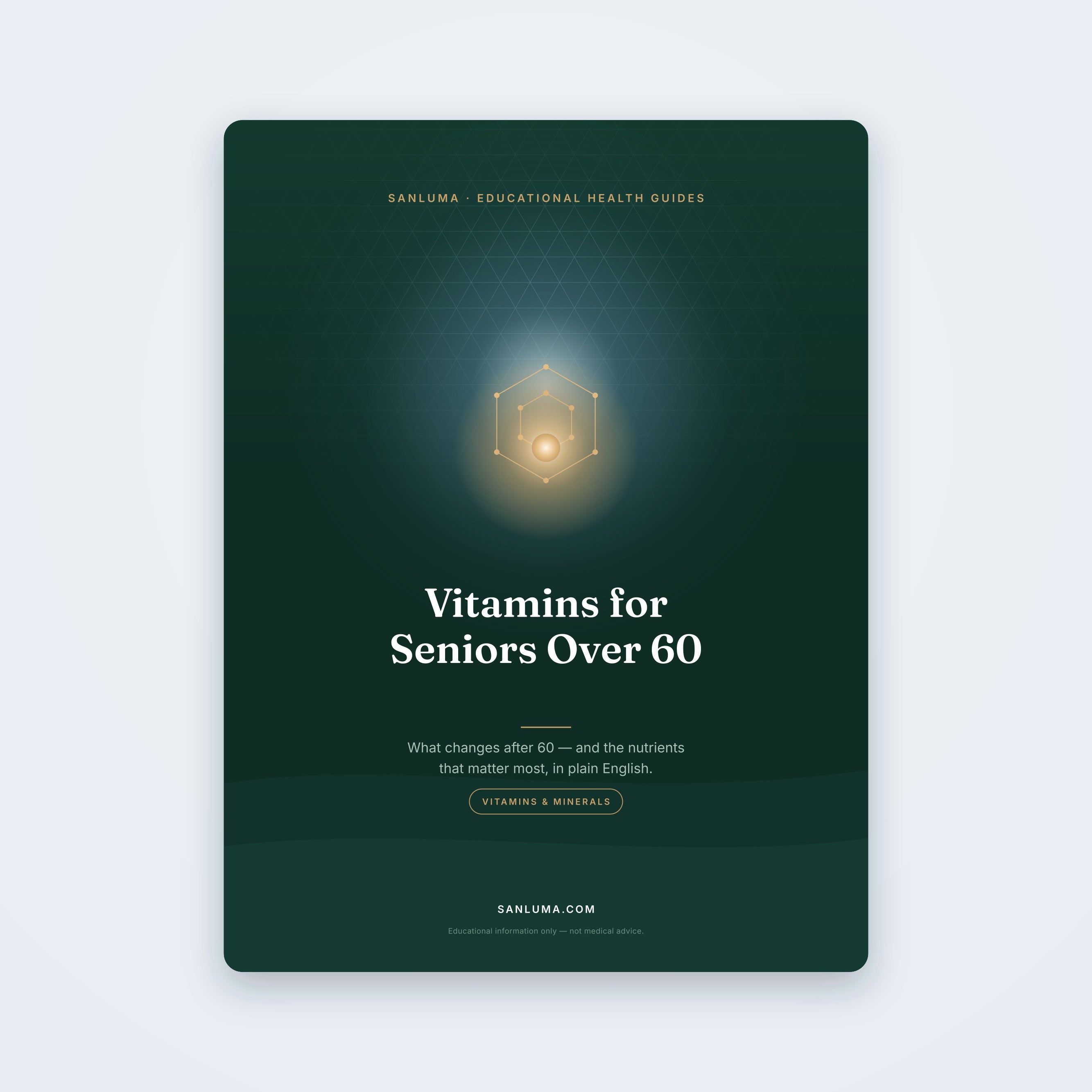 Vitamins for Seniors Over 60 — educational PDF guide by SanLuma