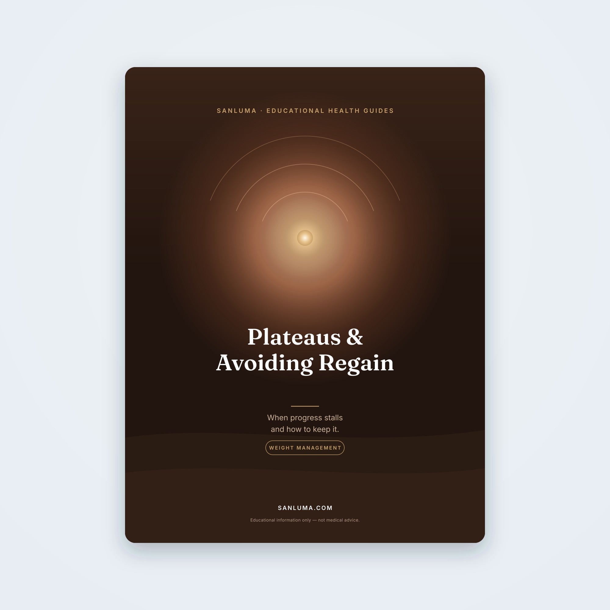 Weight-Loss Plateaus & Avoiding Regain | SanLuma health guide cover