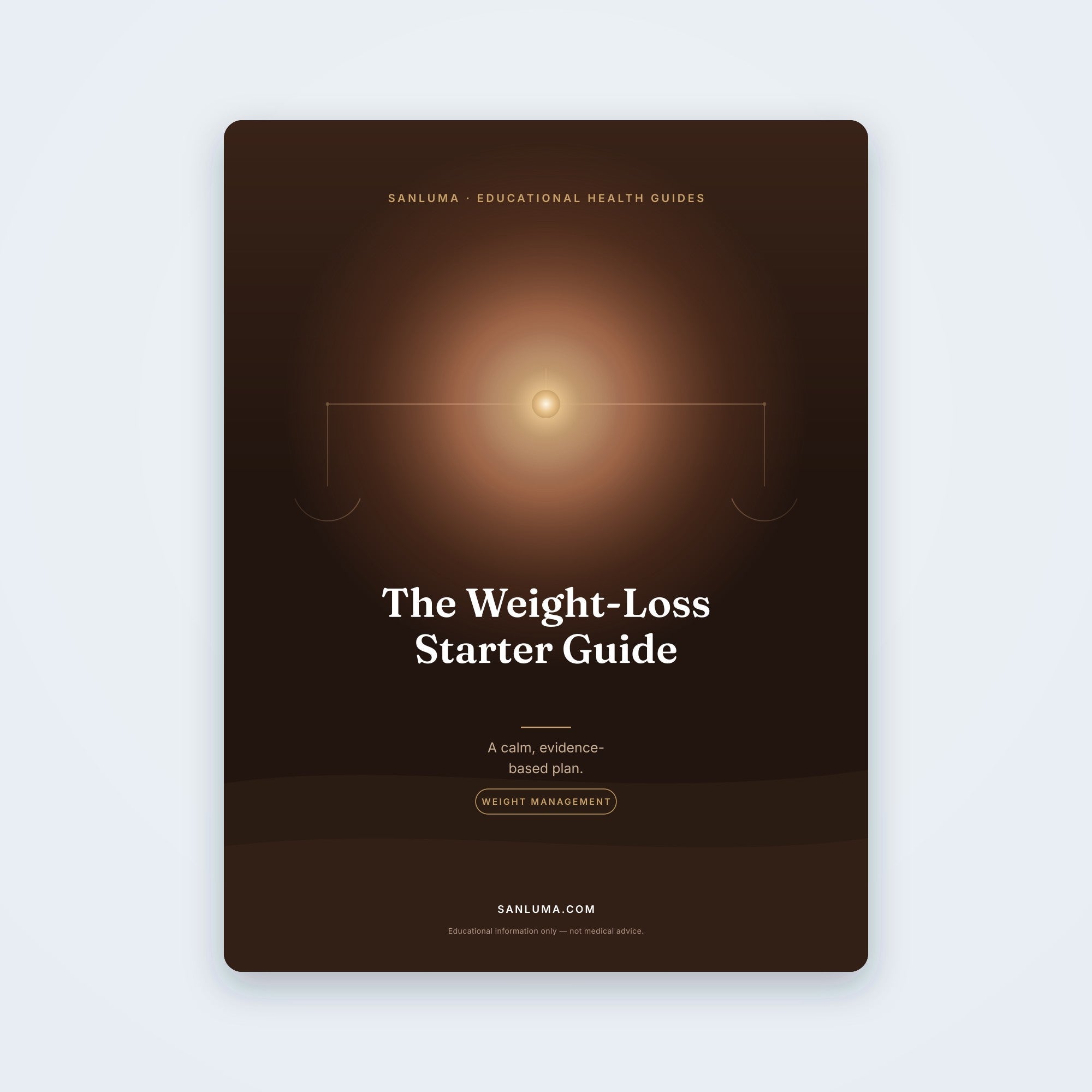 The Weight-Loss Starter Guide — A Calm, Evidence-Based Plan | SanLuma health guide cover